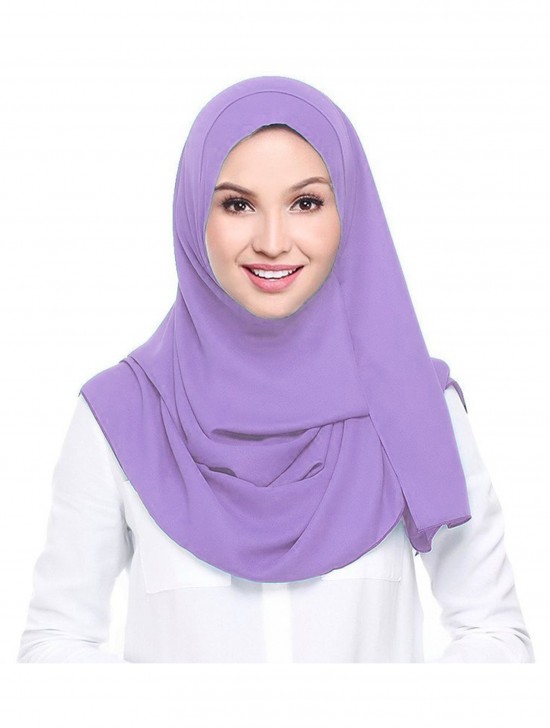 Solid Color Head Scarf/Hijab (6 Pcs Assorted Colors)